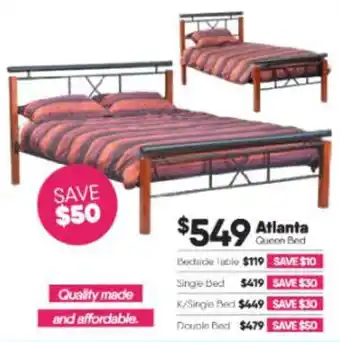 ComfortStyle Furniture & Bedding Atlanta Queen Bed offer