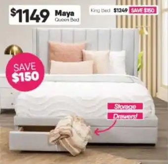 ComfortStyle Furniture & Bedding Maya Queen Bed offer