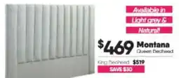 ComfortStyle Furniture & Bedding Montana Queen Bedhead offer