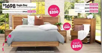 Eagle Bay Queen Bed (Extended Headboard)