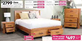 ComfortStyle Furniture & Bedding Cove Queen Package offer