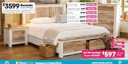 ComfortStyle Furniture & Bedding Bermuda Queen Package offer