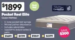 ComfortStyle Furniture & Bedding ComfortFirst Pocket Rest Elite Queen Mattress offer