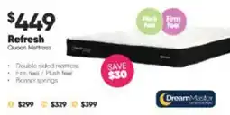 ComfortStyle Furniture & Bedding Refresh Queen Mattress by DreamMaster offer