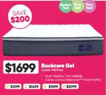 Backcare Gel Queen Mattress