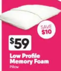 ComfortStyle Furniture & Bedding Low Profile Memory Foam Pillow offer