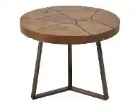 LivingStyles Tropica Commercial Grade Reclaimed Teak Timber & Metal Flutted Round Coffee Table, 60cm offer