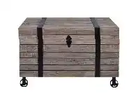 LivingStyles Mallory Mango Wood Slat Trunk Coffee Table, 80cm offer