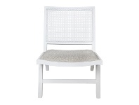 LivingStyles Palmer Oak Timber Occasional Chair, White offer