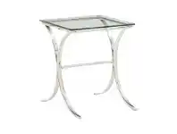 LivingStyles Issac Glass & Stainless Steel Lamp Table offer