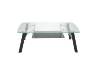 LivingStyles Jolly Glass Topped Metal Coffee Table, 120cm offer