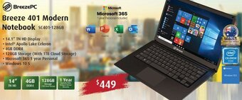 Leader Computers Breeze 401 Modern Notebook offer
