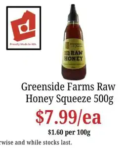 Farmer Jack's Greenside Farms Raw Honey Squeeze offer