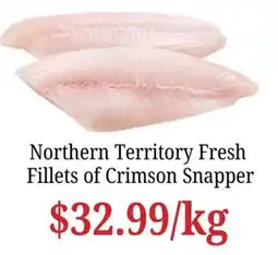 Farmer Jack's Northern Territory Fresh Fillets of Crimson Snapper offer