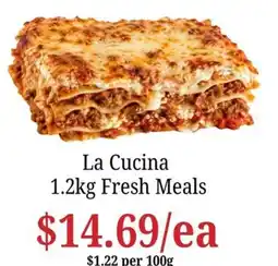 Farmer Jack's La Cucina Fresh Meals offer