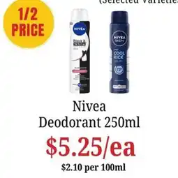 Farmer Jack's Nivea Deodorant offer