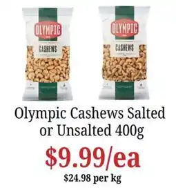 Farmer Jack's Olympic Cashews offer