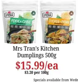 Farmer Jack's Mrs Tran's Kitchen Dumplings offer