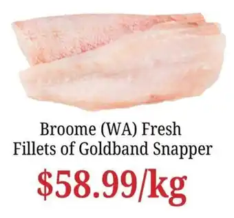Broome (WA) Fresh Fillets of Goldband Snapper