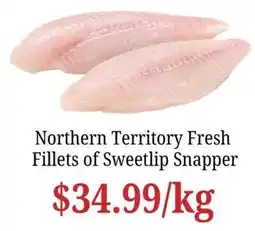 Farmer Jack's Northern Territory Fresh Fillets of Sweetlip Snapper offer
