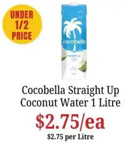 Farmer Jack's Cocobella Straight Up Coconut Water offer