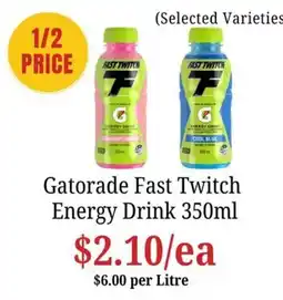 Farmer Jack's Gatorade Fast Twitch Energy Drink offer