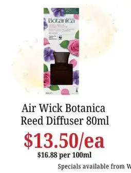 Farmer Jack's Air Wick Botanica Reed Diffuser offer