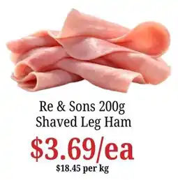 Farmer Jack's Re & Sons Shaved Leg Ham offer