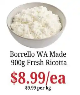 Farmer Jack's Borrello WA Made Fresh Ricotta offer