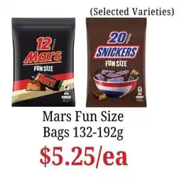 Farmer Jack's Mars Fun Size Bags offer