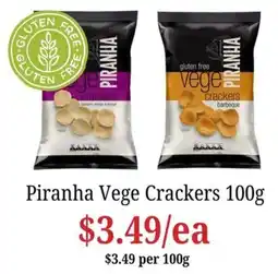 Farmer Jack's Piranha Vege Crackers offer