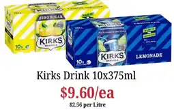 Farmer Jack's Kirks Drink offer