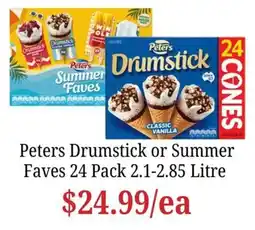 Farmer Jack's Peters Drumstick or Summer Faves offer