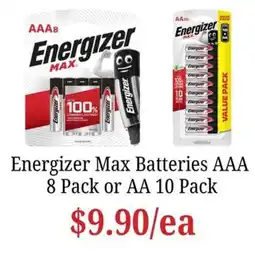 Farmer Jack's Energizer Max Batteries AAA offer