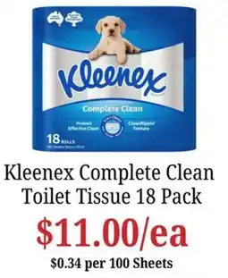 Farmer Jack's Kleenex Complete Clean Toilet Tissue offer