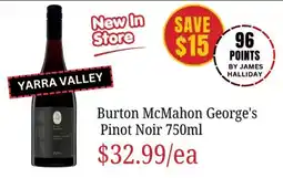 Farmer Jack's Burton McMahon George's Pinot Noir offer