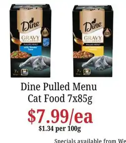 Farmer Jack's Dine Pulled Menu Cat Food offer