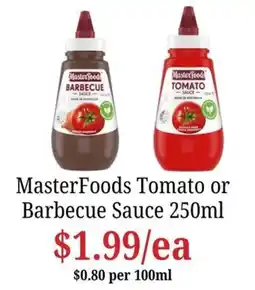 Farmer Jack's MasterFoods Tomato or Barbecue Sauce offer
