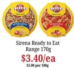 Farmer Jack's Sirena Ready to Eat Range offer