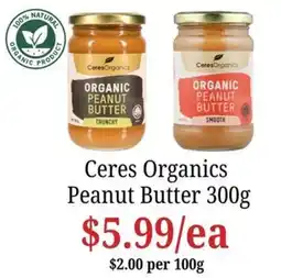 Farmer Jack's Ceres Organics Peanut Butter offer