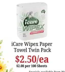 Farmer Jack's iCare Wipex Paper Towel Twin Pack offer