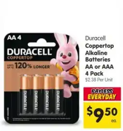 Spar Duracell Coppertop Alkaline Batteries offer