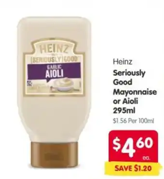 Heinz Seriously Good Mayonnaise or Aioli