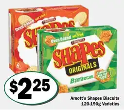Friendly Grocer Arnott's Shapes Biscuits Varieties offer