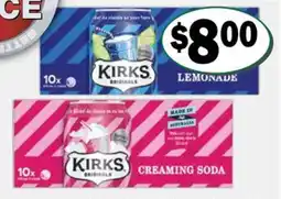 Friendly Grocer Kirks Originals Lemonade offer
