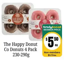 Farmer Jack's The Happy Donut Co Donuts 4 Pack offer