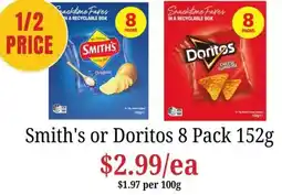 Farmer Jack's Smith's or Doritos 8 Pack offer