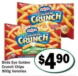 Friendly Grocer Birds Eye Golden Crunch Chips Varieties offer