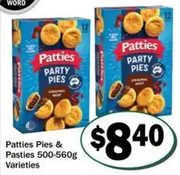 Friendly Grocer Patties Party Pies Varieties offer