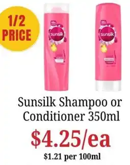 Farmer Jack's Sunsilk Shampoo or Conditioner offer